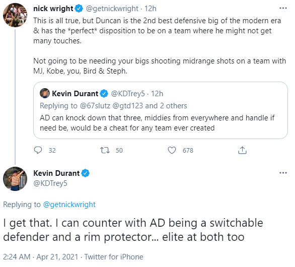 Bảo vệ Anthony Davis, Kevin Durant tiếp tục &quot;trổ tài múa phím&quot; trên MXH - Ảnh 3.