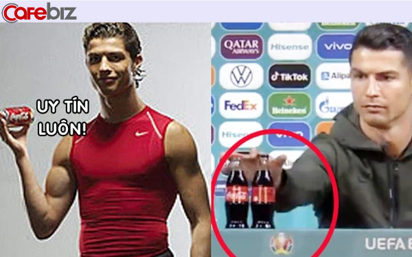 Ronaldo từng quảng cáo cho Coca Cola trước khi thẳng tay ‘dẹp’ 2 chai nước ngọt, khiến hãng mất 4 tỷ USD - Ảnh 1.