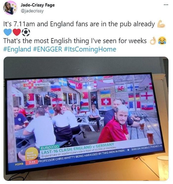 Euro 2020: Dân Anh đến quán bia từ sáng sớm, xin nghỉ ốm để xem trận 'đại chiến' với Đức - Ảnh 2.