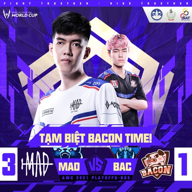 MAD Team giành chiến thắng 3-1 trước Bacon Time