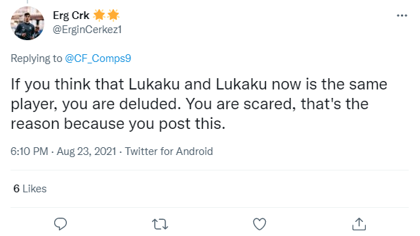 &quot;Nếu các bạn nghĩ Lukaku bây giờ và lúc trước giống nhau thì bạn hoang tưởng rồi. Các vị đang sợ, đó là lý do cho vido này&quot;