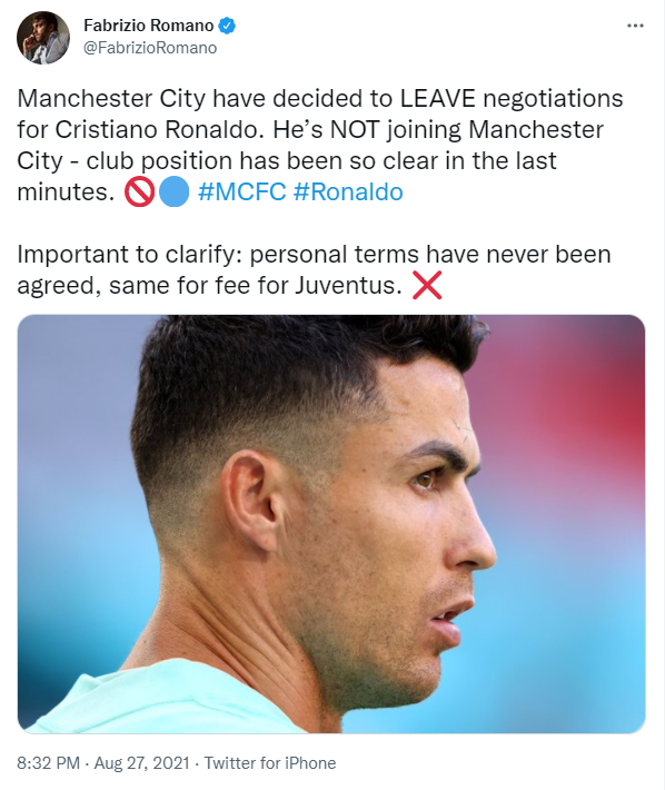CỰC NÓNG: Man City chính thức từ bỏ Ronaldo - Ảnh 1.