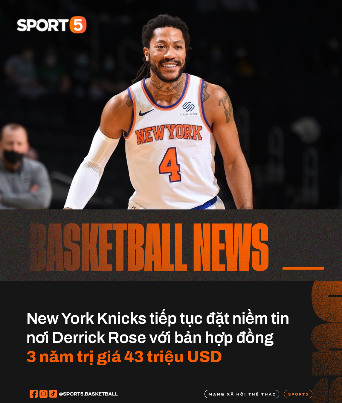Derrick Rose: Hậu mùa giải trong mơ cùng New York Knicks và bản hợp đồng tưởng thưởng ấn định tương lai - Ảnh 1. Derrick Rose: Hậu mùa giải trong mơ cùng New York Knicks và bản hợp đồng tưởng thưởng ấn định tương lai - Ảnh 1.