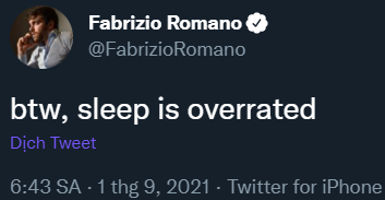 Fabrizio Romano: &quot;Việc ngủ luôn bất khả thi&quot; - Ảnh 1.