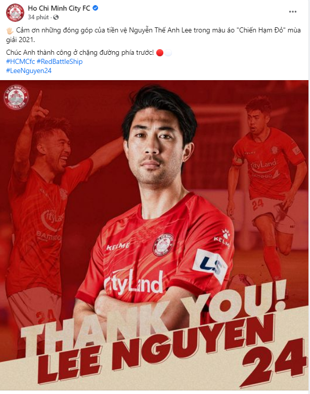 CLB TP.HCM chia tay Lee Nguyễn, &quot;trả&quot; Phan Thanh Hậu về HAGL trước thềm V.League 2022 - Ảnh 2.