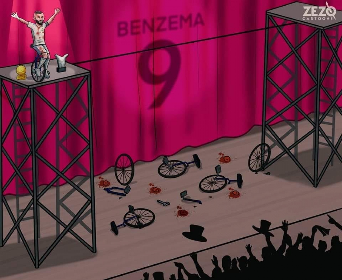 Biếm họa 24h: Benzema gây &quot;bão mạng&quot; khi nhận Quả bóng Vàng - Ảnh 1.