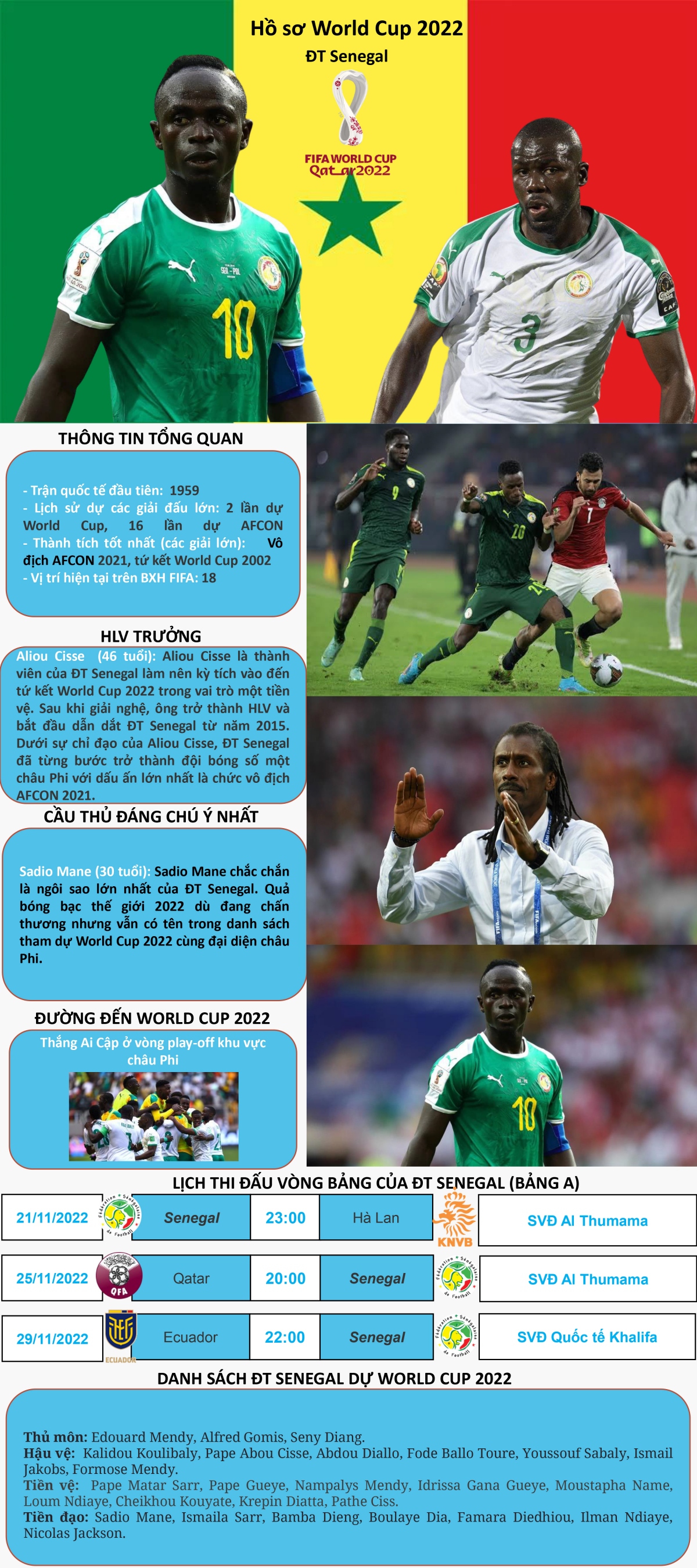 Hồ sơ các ĐT dự VCK World Cup 2022: Đội tuyển Senegal - Ảnh 1.