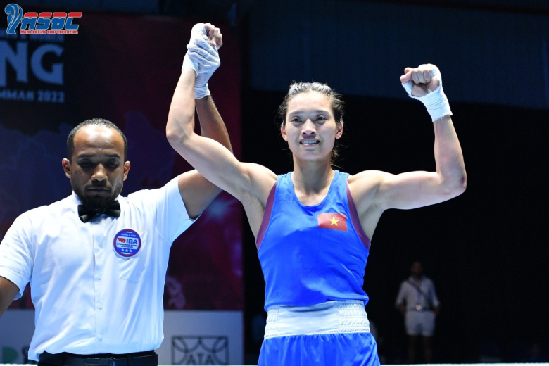 Nguyễn Thị Tâm vượt qua đối thủ Philippines, lọt vào tứ kết giải vô địch boxing châu Á - Ảnh 2.