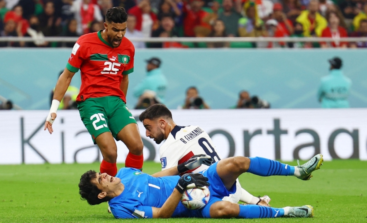 Cận cảnh chiến thắng lịch sử của Morocco trước Bồ Đào Nha - Ảnh 5.