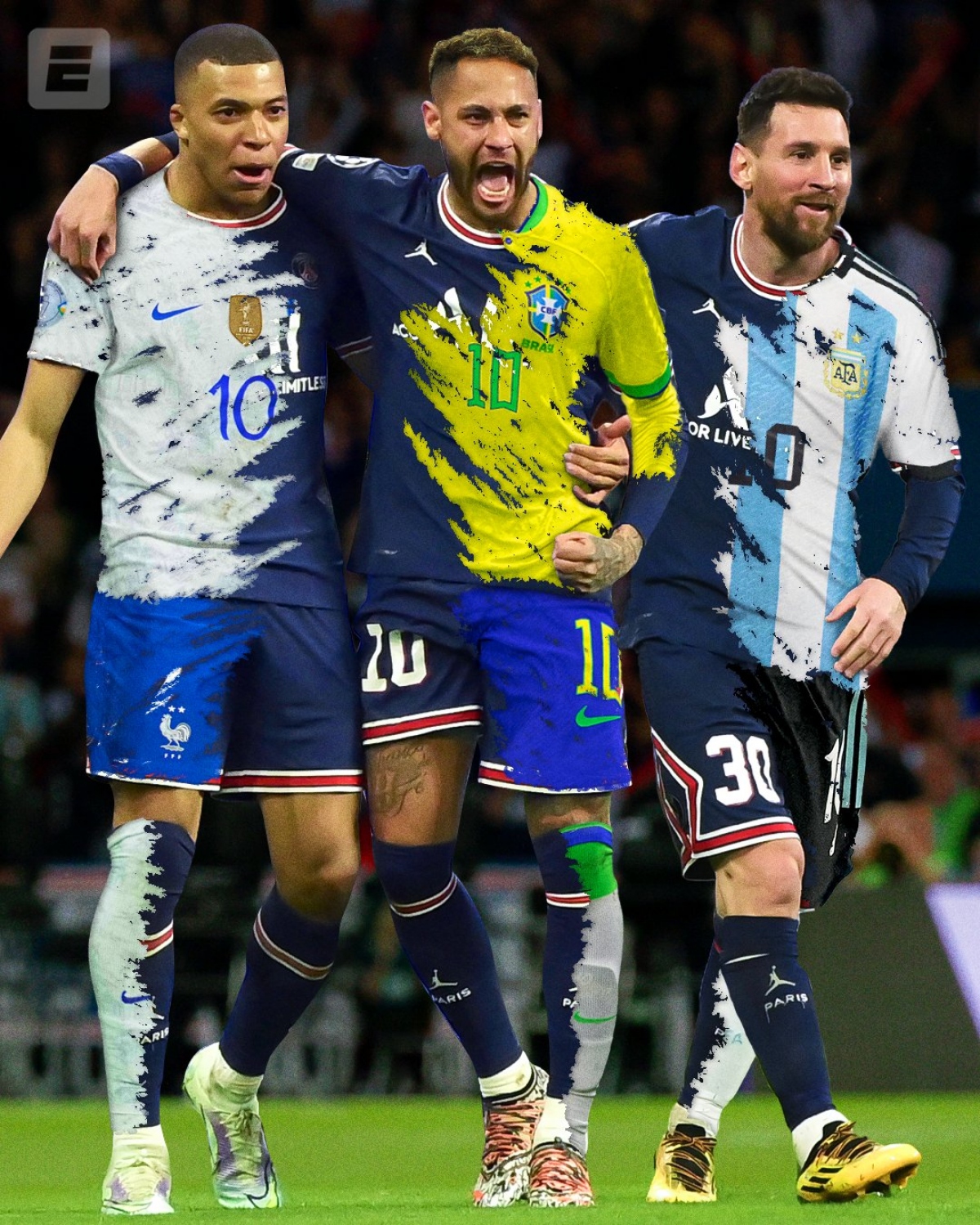 Biếm hoạ 24h: Mbappe - Neymar - Messi đồng loạt toả sáng ở World Cup 2022 - Ảnh 1.