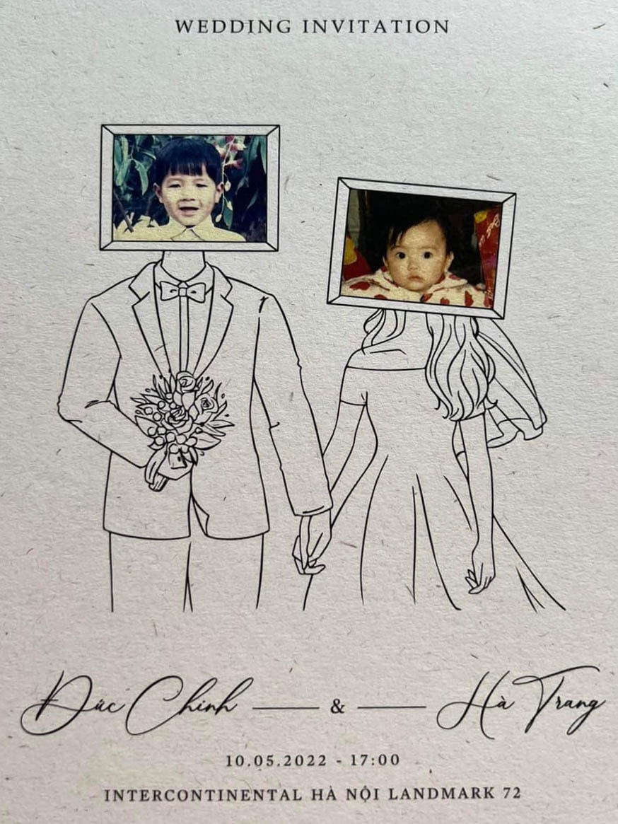 Ha Duc Chinh got married in Hanoi at the beginning of May, the invitation card is true to Vietnam's comedy tree - Photo 1.