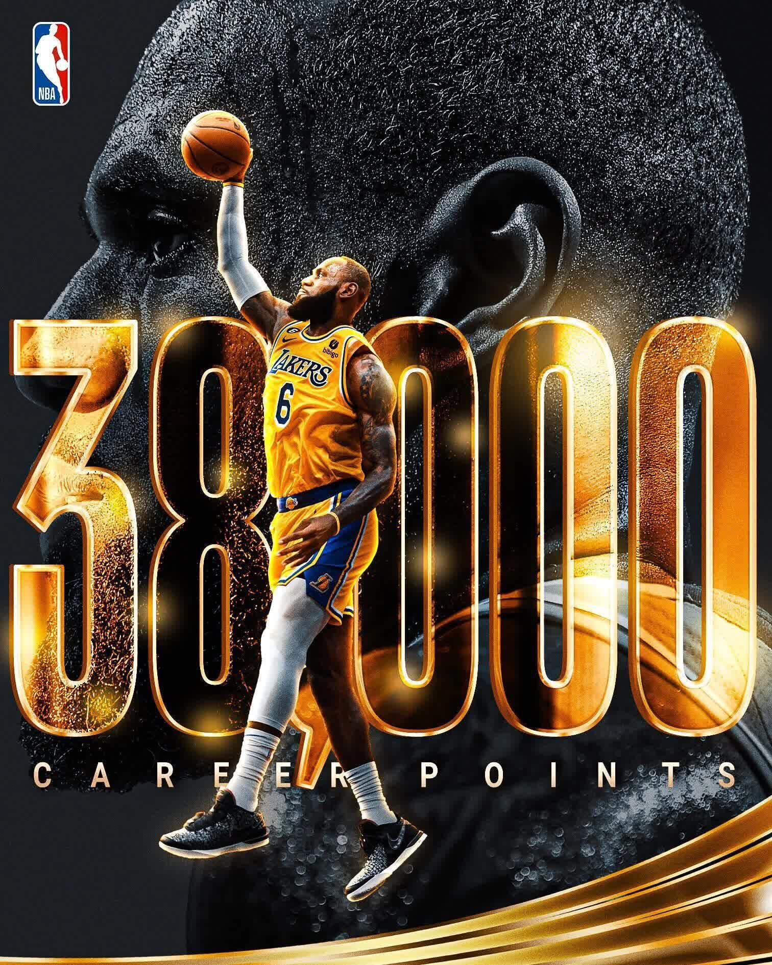 LeBron James kéo dài kỷ lục tại NBA khi cán mốc 38,000 điểm toàn sự nghiệp - Ảnh 1.