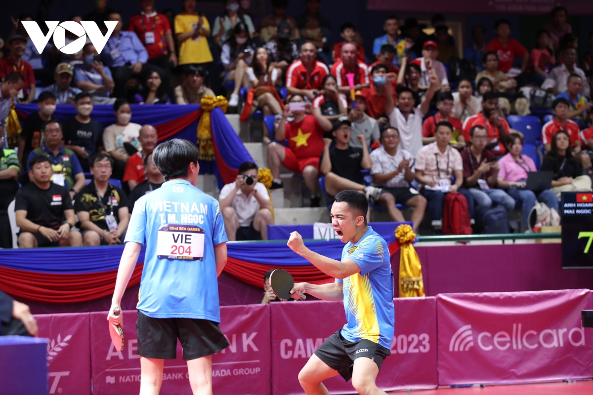 Bóng bàn Việt Nam giành HCV lịch sử ở SEA Games 32 sau trận chung kết nghẹt thở - Ảnh 5.