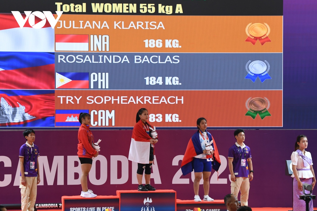 Đô cử Campuchia giành huy chương khó tin ở SEA Games 32 với mức tạ &quot;siêu nhẹ&quot; - Ảnh 11.