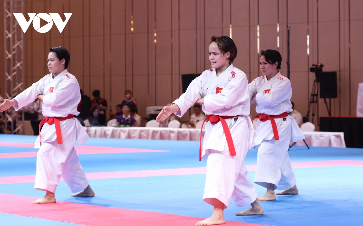Liên tiếp giành HCV, Karate giải &quot;cơn khát&quot; cho Đoàn Thể thao Việt Nam - Ảnh 1.