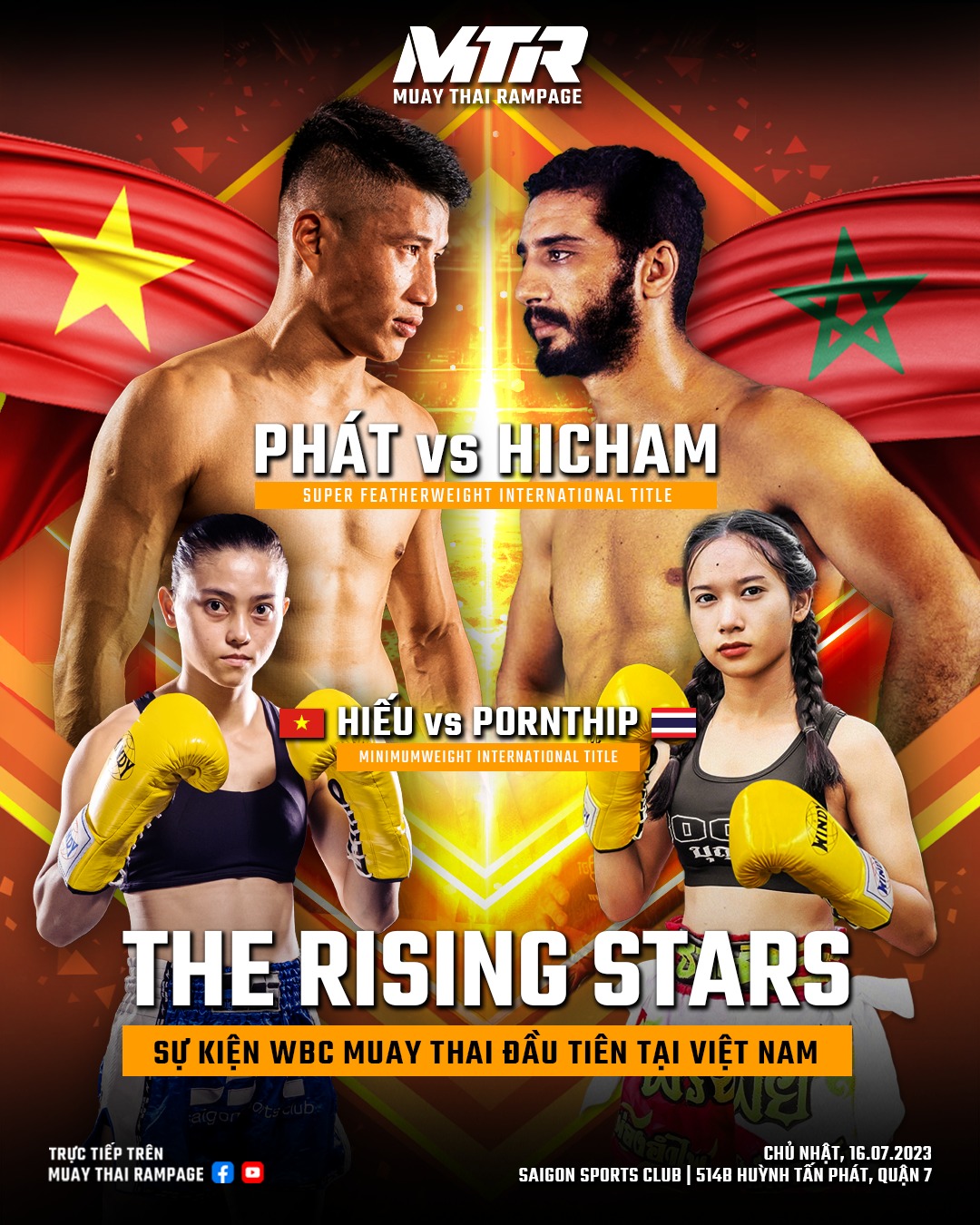 Minh Phát, Hữu Hiếu tranh đai WBC thế giới tại giải đấu Muay chuyên nghiệp MTR - Ảnh 3.