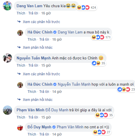 Đức Chinh, Quang Hải diện sơ mi chuẩn soái ca, hội anh em cây khế tuyển Việt Nam vào bình luận hài hước - Ảnh 8.