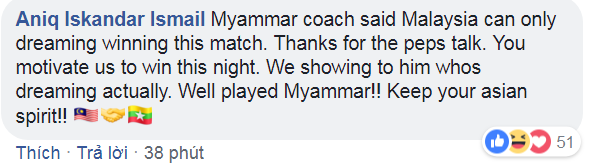 Phát biểu hớ, HLV của Myanmar bị CĐV Malaysia châm chọc, mỉa mai - Ảnh 1.