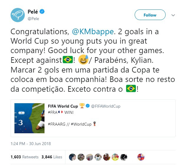 Đến Pele cũng phải “ngả mũ” trước Kylian Mbappe - Ảnh 2.