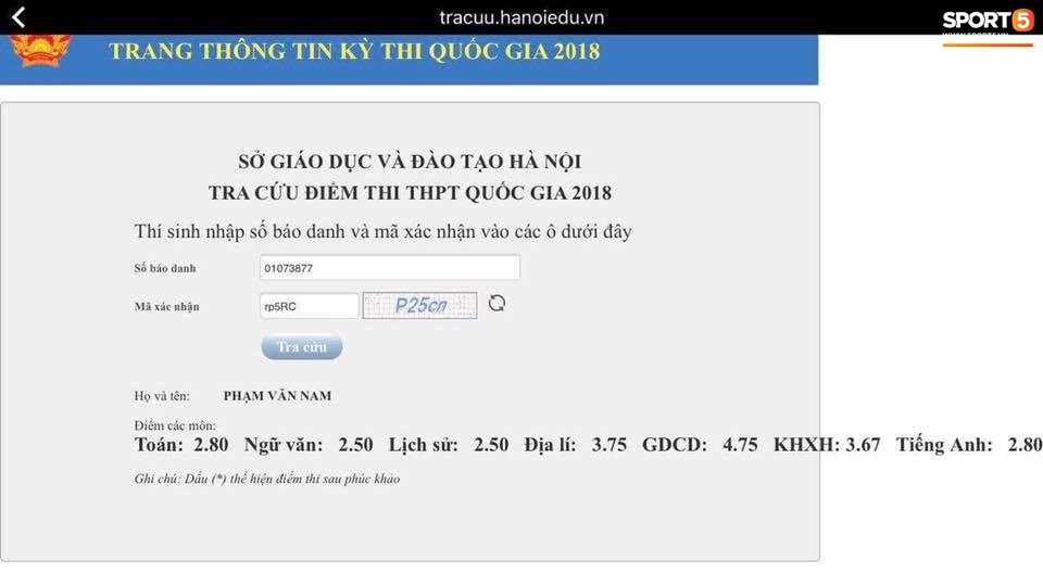 Tiết lộ điểm thi tốt nghiệp THPT của các cầu thủ U19 Việt Nam  - Ảnh 1.