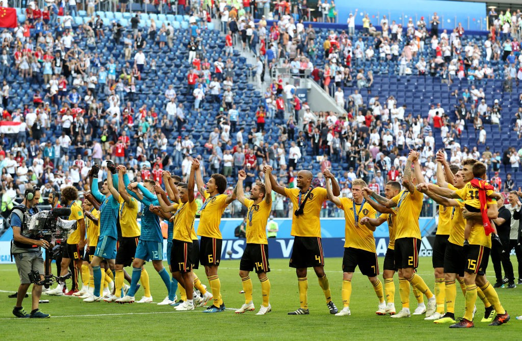 Hazard và đồng đội vui vẻ ăn mừng thành tích tốt nhất lịch sử dự World Cup của ĐT Bỉ - Ảnh 12.
