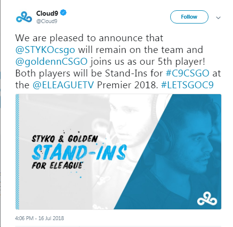 MIBR, Cloud9, mousesport thay đổi đội hình, chuẩn bị cho ELEAGUE CS:GO Premier 2018 - Ảnh 6.