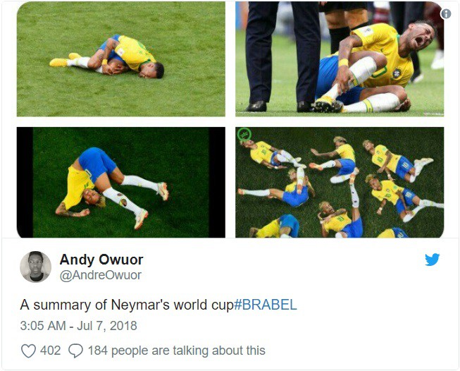 Dân mạng hả hê đăng ảnh, video chế nhạo thói ăn vạ của Neymar - Ảnh 9.