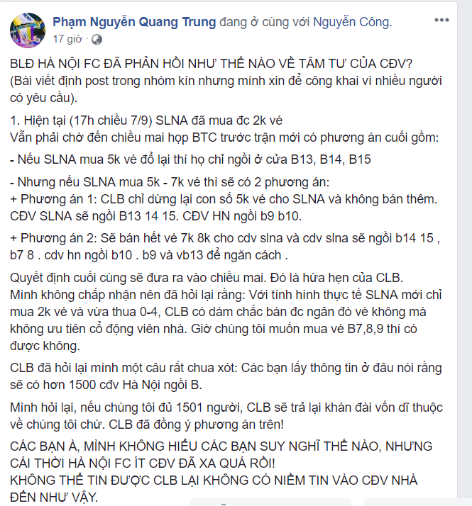 CĐV Hà Nội và Sông Lam Nghệ An sôi sục trước giờ G - Ảnh 2.
