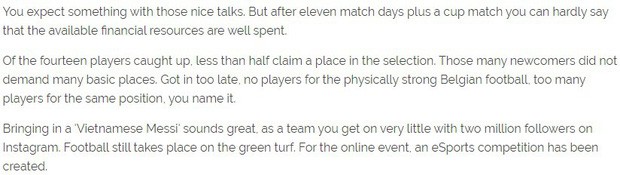 Báo Bỉ chỉ đích danh Messi Việt Nam Công Phượng là bản hợp đồng thất bại, chê bai công tác chuyển nhượng của STVV - Ảnh 1.