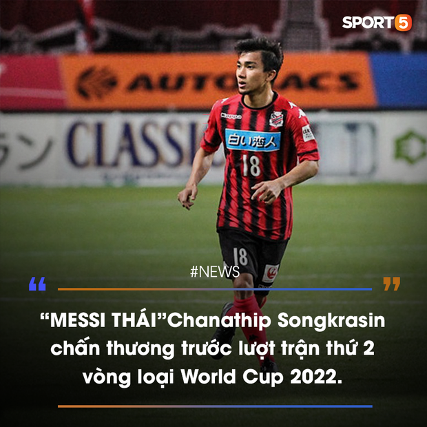 Giới truyền thông tá hỏa vì Messi Thái chấn thương trước thềm vòng loại World Cup 2022 - Ảnh 1.