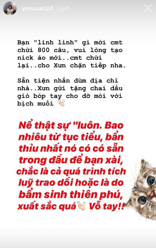 Bị anti-fan xúc phạm bằng từ ngữ tục tĩu, Yến Xuân - bạn gái Văn Lâm tuyên chiến: Chặn hết nick ảo, tặng thêm dầu gió bóp tay gõ phím cho đỡ mỏi - Ảnh 1.