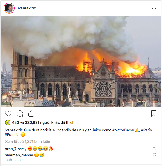 Hàng loạt ngôi sao bóng đá nuối tiếc vì nhà thờ Đức Bà, biểu tượng của thủ đô Paris bị lửa tàn phá - Ảnh 4.