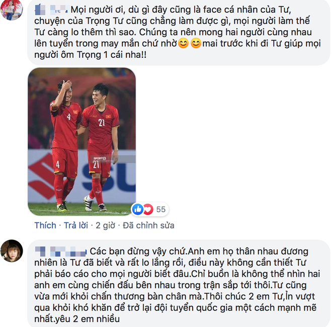Fan tấn công Facebook Bùi Tiến Dũng, trách anh chàng vô tâm khi bạn thân Đình Trọng đau đớn vì chấn thương - Ảnh 8.