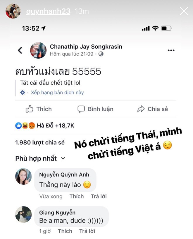 Bạn gái Duy Mạnh phản pháo cực gắt phát ngôn gây sốc của cầu thủ số 1 Thái Lan, nhận ngay cơn mưa thả tim từ fan Việt - Ảnh 3.