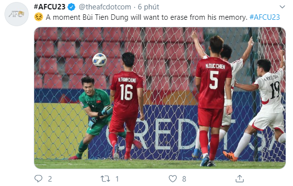 AFC giật tweet nói về tình huống Bùi Tiến Dũng sai lầm: Đây là một ký ức mà anh ấy muốn xóa bỏ mãi mãi - Ảnh 1.