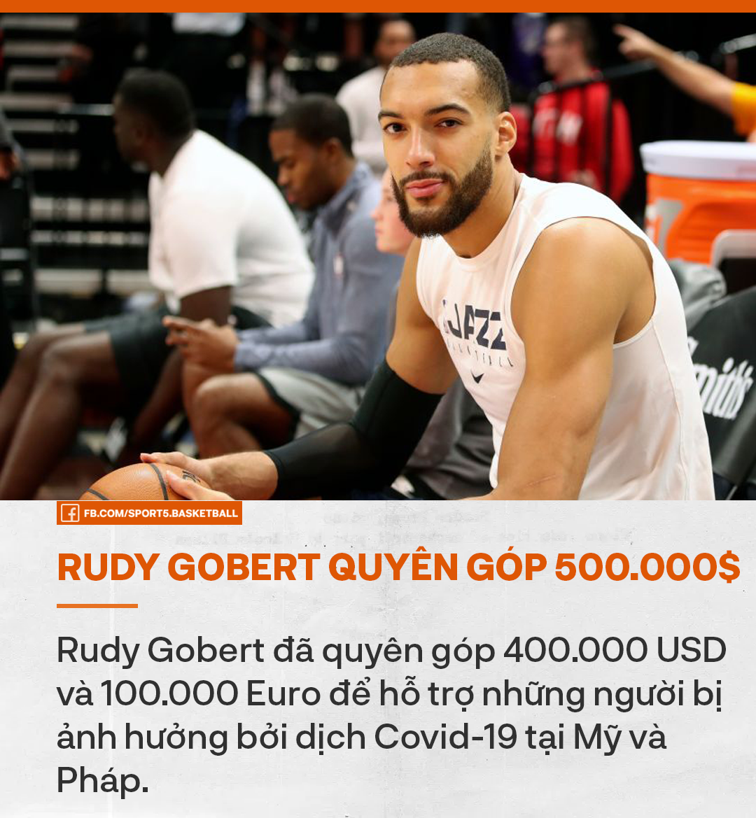Rudy Gobert – trường hợp nhiễm virus corona đầu tiên của NBA quyên góp gần 12 tỷ để giúp đỡ những người gặp khó khăn vì dịch Covid-19 - Ảnh 1.