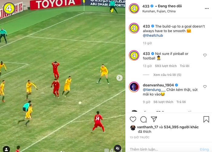 Tài khoản clip bóng đá số 1 thế giới lấy Quang Hải làm ví dụ cho bàn thắng vất vả - Ảnh 2.