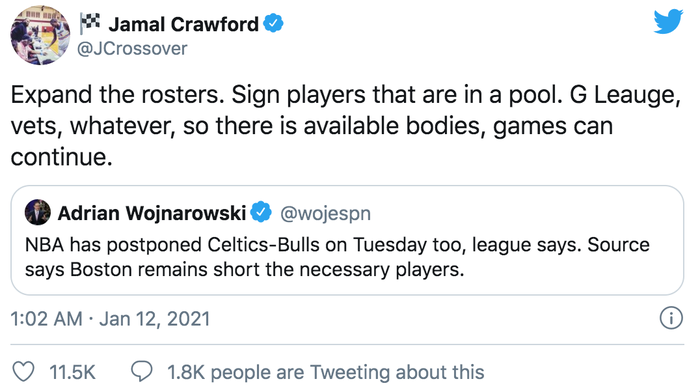 Jamal Crawford hiến kế cho NBA chống Covid-19 - Ảnh 1.