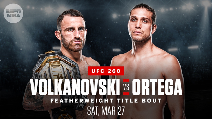 Brian Ortega tranh đai cùng nhà vô địch Alexander Volkankovski tại UFC 260 - Ảnh 1.