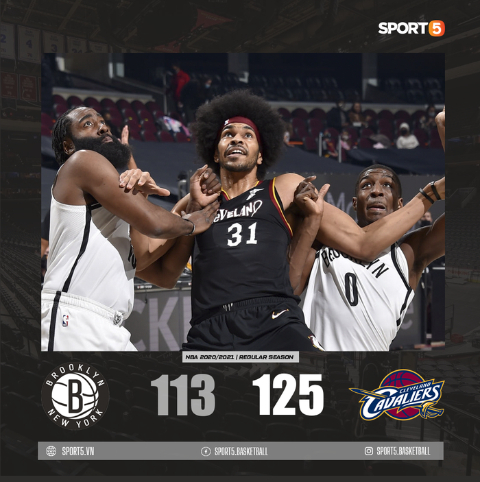 Vỡ trận phòng ngự ở khu bảng rổ, Brooklyn Nets nhận thất bại thứ 2 liên tiếp trước Cleveland Cavaliers - Ảnh 3.