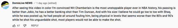 Video phục chế màu cho thấy Wilt Chamberlain chuẩn với danh xưng “quái vật” - Ảnh 8.