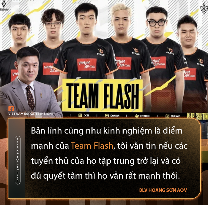 BLV Hoàng Sơn AOV: &quot;Team Flash còn đủ thời gian và bản lĩnh để xốc lại tất cả và trở lại là chính mình&quot; - Ảnh 3.