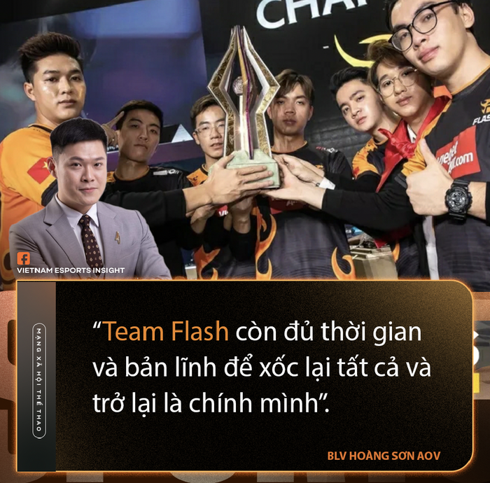 BLV Hoàng Sơn AOV: &quot;Team Flash còn đủ thời gian và bản lĩnh để xốc lại tất cả và trở lại là chính mình&quot; - Ảnh 1.