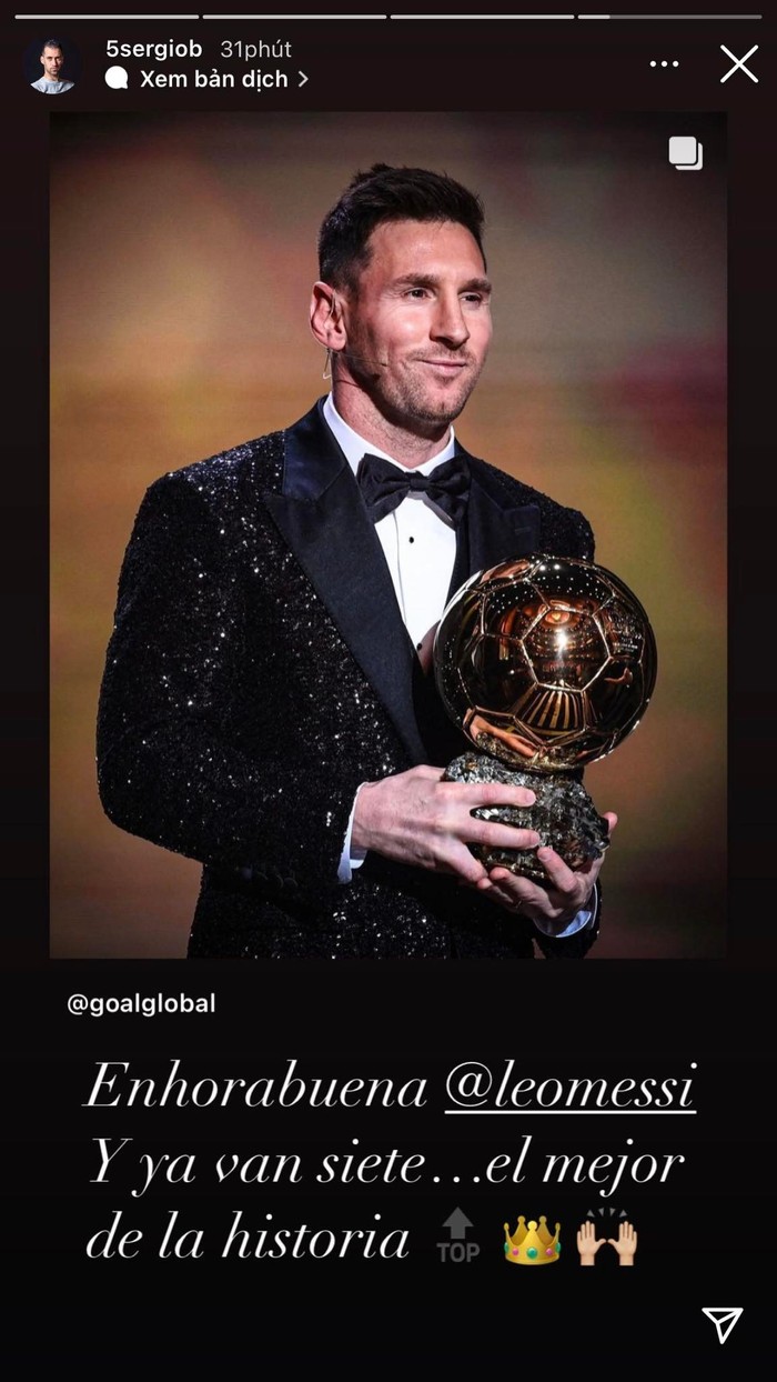 Messi được dàn sao bóng đá chúc mừng sau khi giành Quả bóng Vàng 2021 - Ảnh 7.