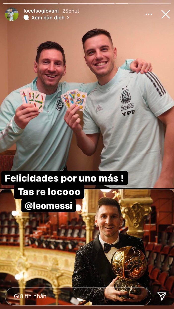 Messi được dàn sao bóng đá chúc mừng sau khi giành Quả bóng Vàng 2021 - Ảnh 10.