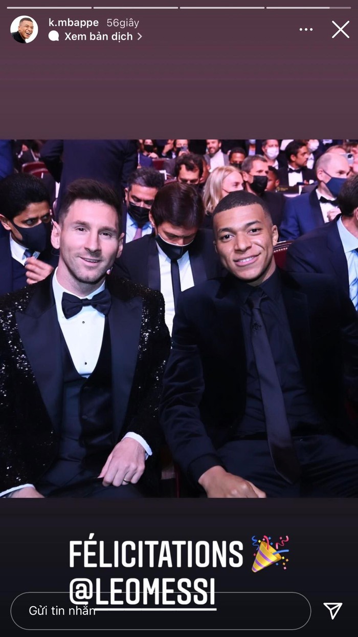 Messi được dàn sao bóng đá chúc mừng sau khi giành Quả bóng Vàng 2021 - Ảnh 1.