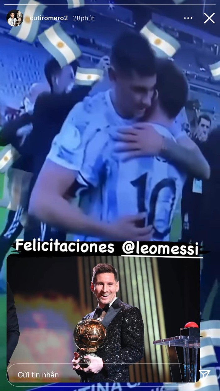 Messi được dàn sao bóng đá chúc mừng sau khi giành Quả bóng Vàng 2021 - Ảnh 4.