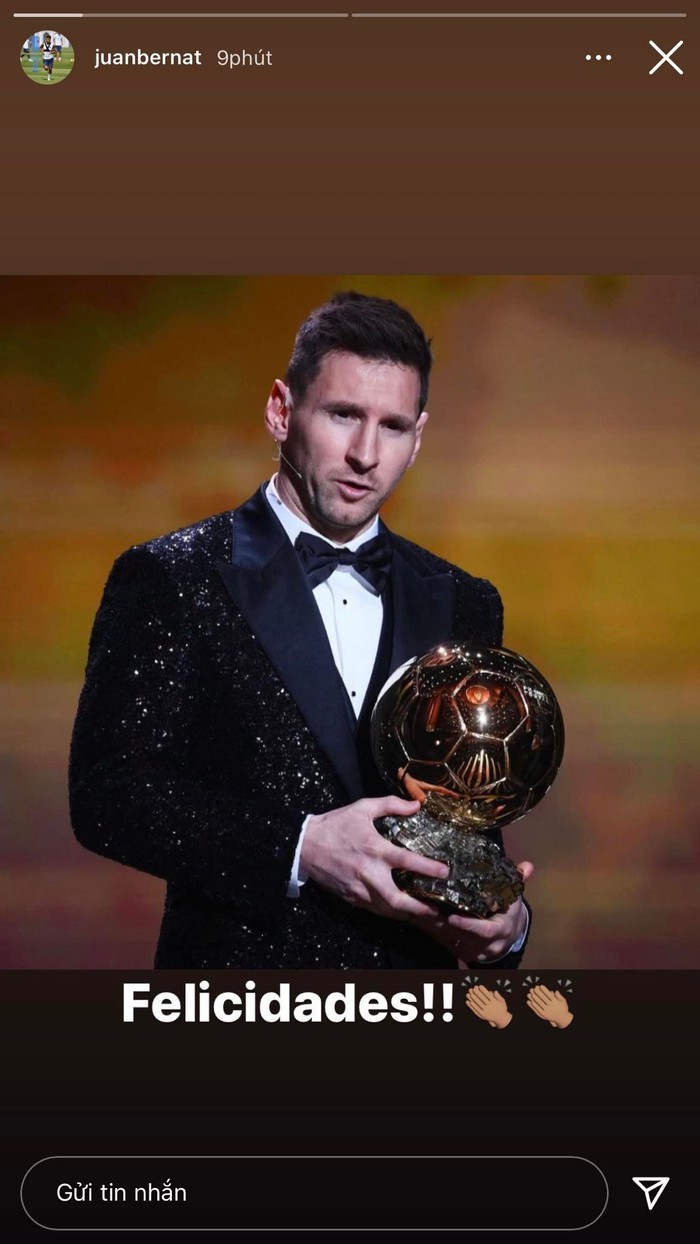 Messi được dàn sao bóng đá chúc mừng sau khi giành Quả bóng Vàng 2021 - Ảnh 15.