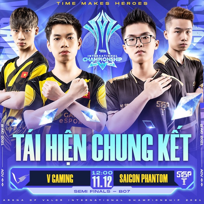 Playoffs nhánh thắng AIC 2021: Saigon Phantom vs V Gaming - Tái hiện Chung kết ĐTDV mùa Đông 2021 - Ảnh 1.