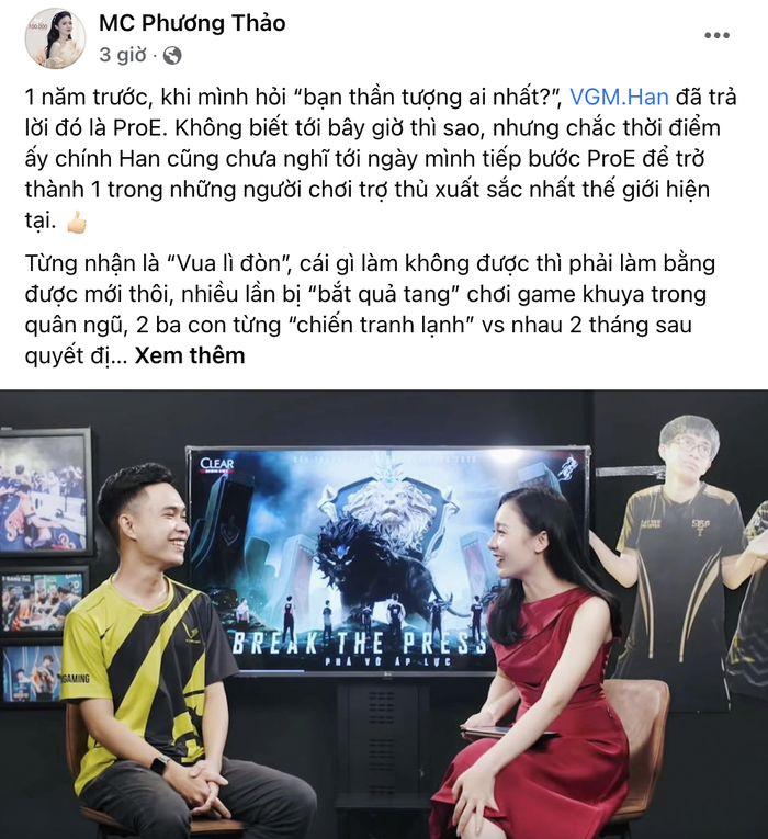 MC Phương Thảo gửi đôi lời tâm sự với V Gaming trước thềm Chung Kết AIC 2021 - Ảnh 1.
